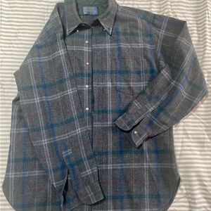 Pendleton Blue and Gray Plaid Men's Shirt